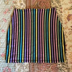 Motel Kimmy Striped  Bodycon Skirt